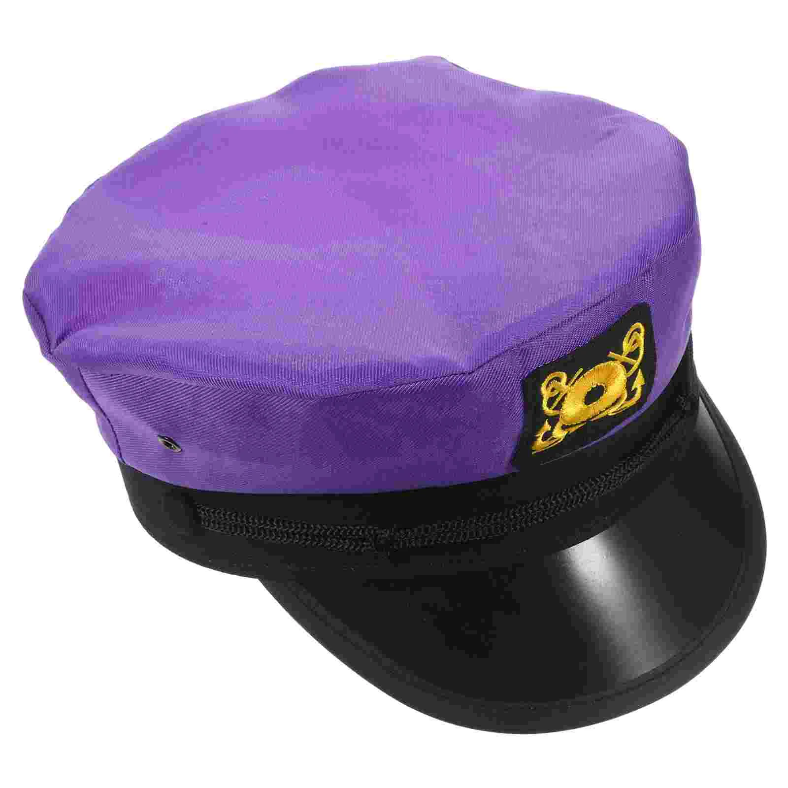 

Captain Yacht Sailor Hat Adjustable Clothing Accessories Navy (Purple) Caps for Men Adult Women Boat Women's