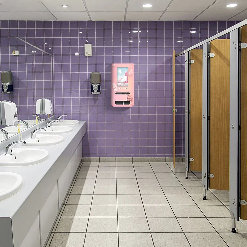 Mini Women's Hygiene Vending Machine in Hotel Restrooms