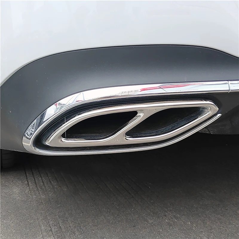

Для Mercedes Benz CLA C118 2020-2022 автомобильные аксессуары хвостовая горловина труба рамка отделка из нержавеющей стали декоративные наклейки