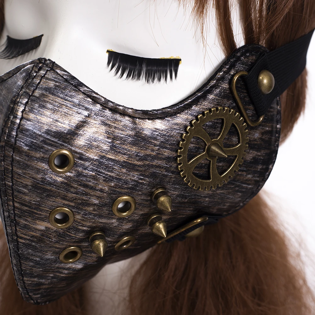 Steampunk Retro Gothic Mask Men Women Cosplay Gear Mask