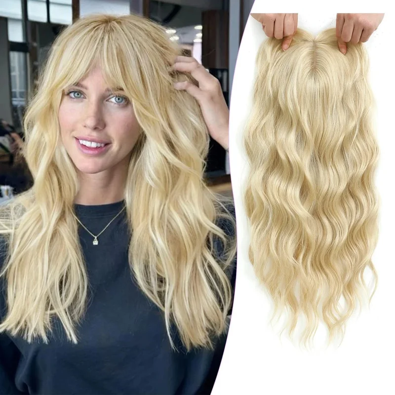 Hair New Fashion Women's Long Natural Golden Blond Wavy Wigs 20In