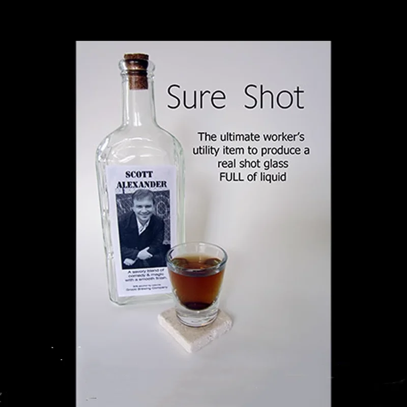 Sure Shot by Scott Alexander (with silk) Magic Tricks products toys appear a cup Liquid Magic props Close Up magic