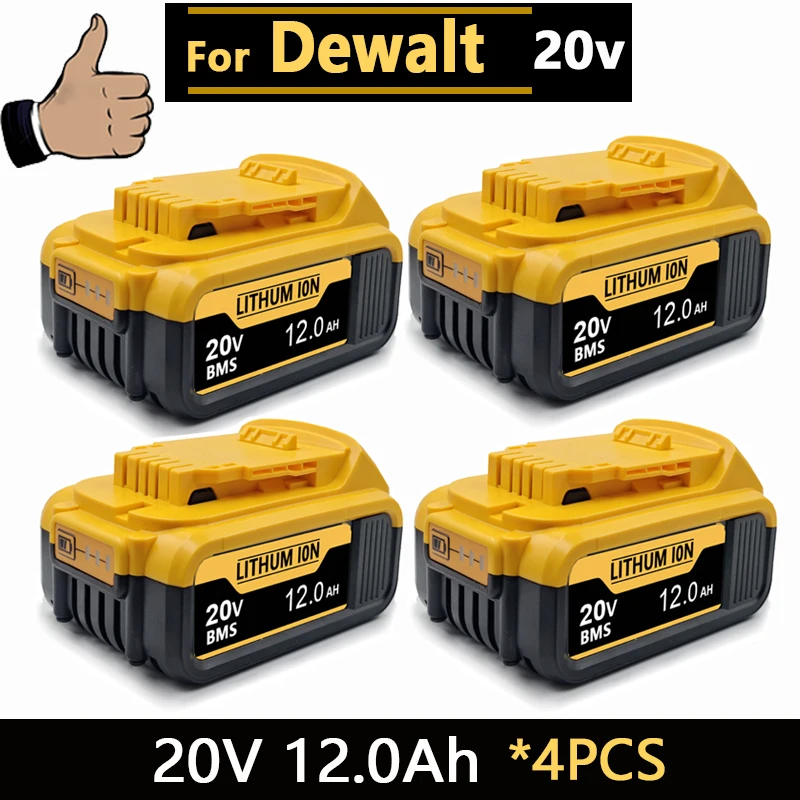Originele Dewalt 20V oplaadbare gereedschapsbatterij DCB200 DCB201 DCB206 20v 6AH 8AH 12AH. Voor Dewalt 18V 20V gereedschapsbatterij.