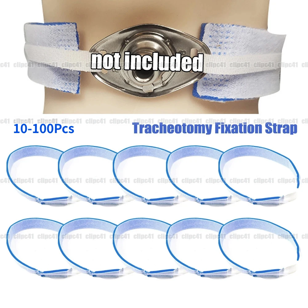 10-100Pcs Neck Support Medical Tracheotomy Catheter Fixation Strap Tracheal Fixation Strap Tracheostomy Intubation Strap Holder