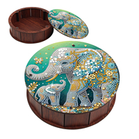 Diamond Painting Snack Box Kits,Cute Elephant Diamond Art Special Shape Diamond Rotundity Storage Box for Handmade Decor Gifts