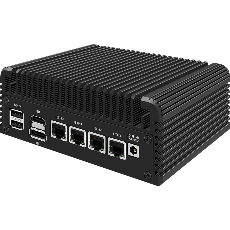 12th Gen Intel Firewall Mini PC Alder Lake i3 N305 8 Core N200 N100 Fanless Soft Router Proxmox DDR5 4800MHz 4xi226-V 2.5G