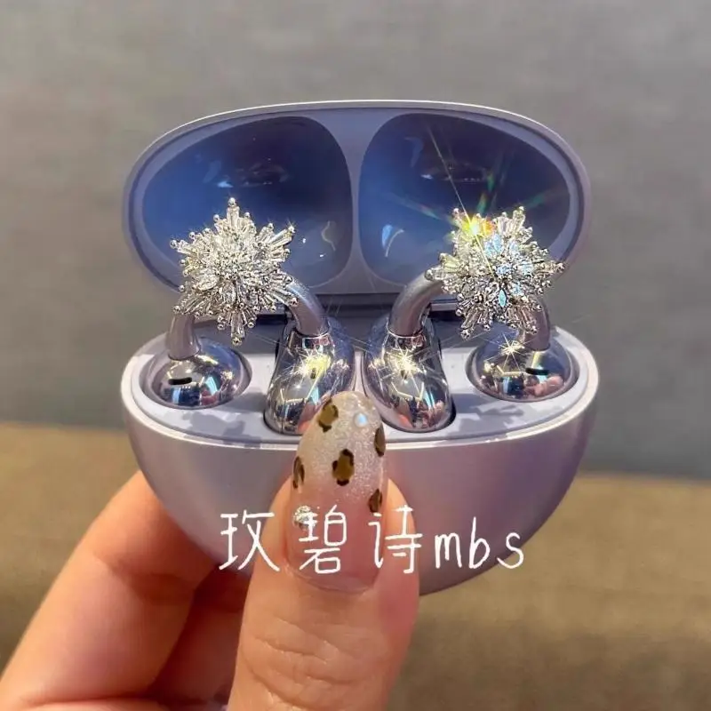 1PC DIY Headphone Diameter Buckle Zircon Decorative Clip Removable Easy To Install Earbud Accessories