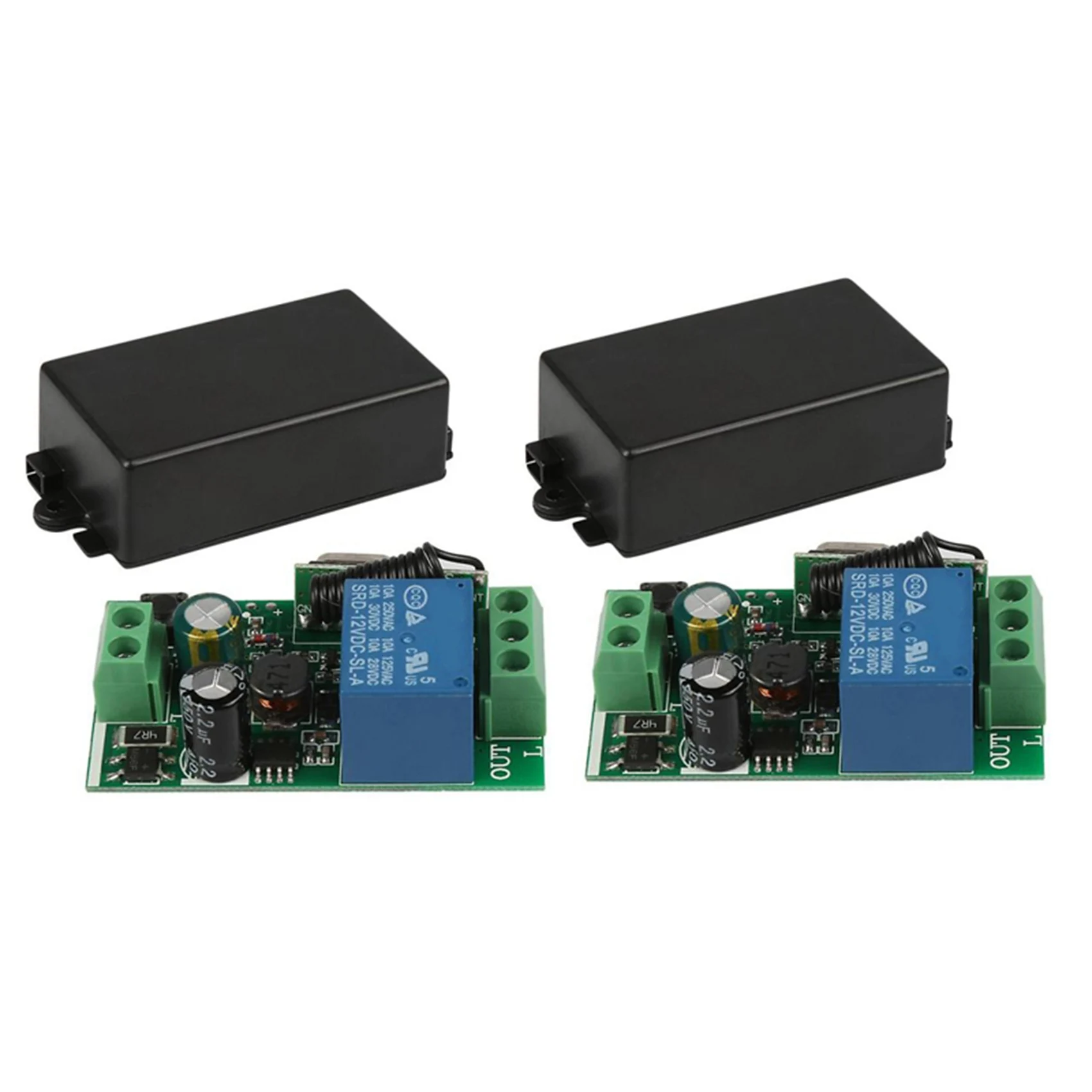 Pro 2X Universal 433 Mhz AC 220V 1 canal interruptor de control remoto Mini módulo receptor de relé inalámbrico