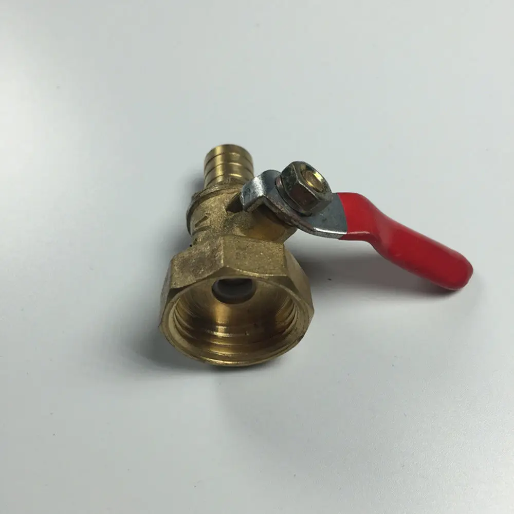 1PC Ball Valve 6 8 10 12mm OD Hose Barb 1/2'' 1/8'' 3/8'' 1/4''  Female Thread Connector Joint Copper Pipe Fitting Coupler