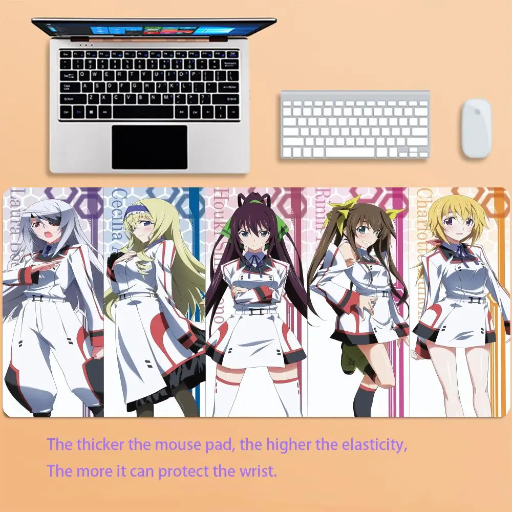 Offices Anime I-InfiniteS Stratos Large Gaming Mouse Pad Rubber Protector Keyboard Desk Pad Mousepad Internet Bar  XXL 900*400mm