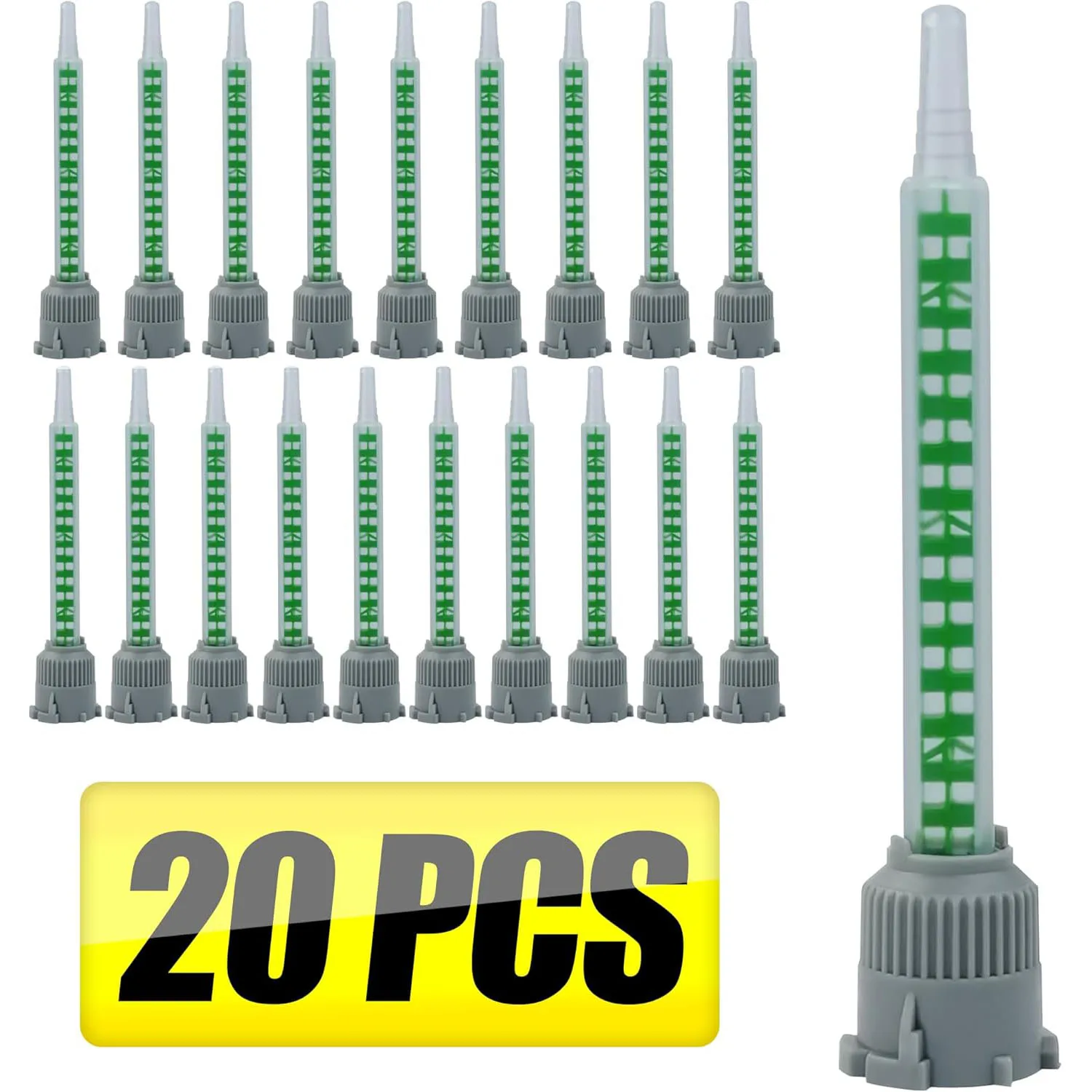

50 PCS Epoxy Mixing Nozzle Adhesive Mixing Nozzle Tip for Resin Adhesive Cartridges 50ml (1:1 & 2:1 Ratio)