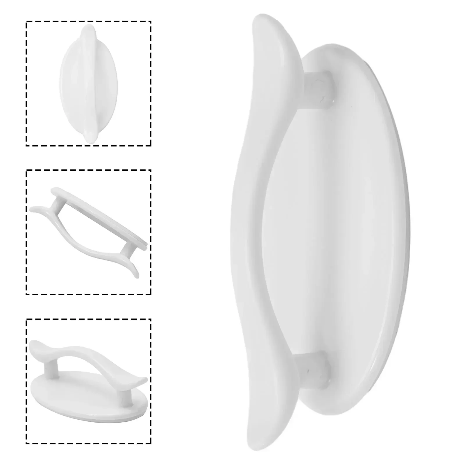 82x49 X29 Mm Door Handle Without Punching Holes Cabinets Curved Handle Drawers Refrigerators Sliding Handle For Doors