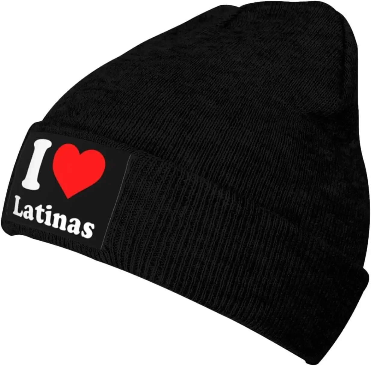 Heart Latinas I Love  Beanie Hat for Women Men Warm Ha ts Knit Stocking Hats Skull Cap Black