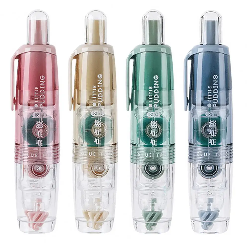 1/4Pcs Double-Sided Adhesive Tape Correction Tape with 4 Replaceable Glue Roller Scrapbook Card Making Correction Tape Pen