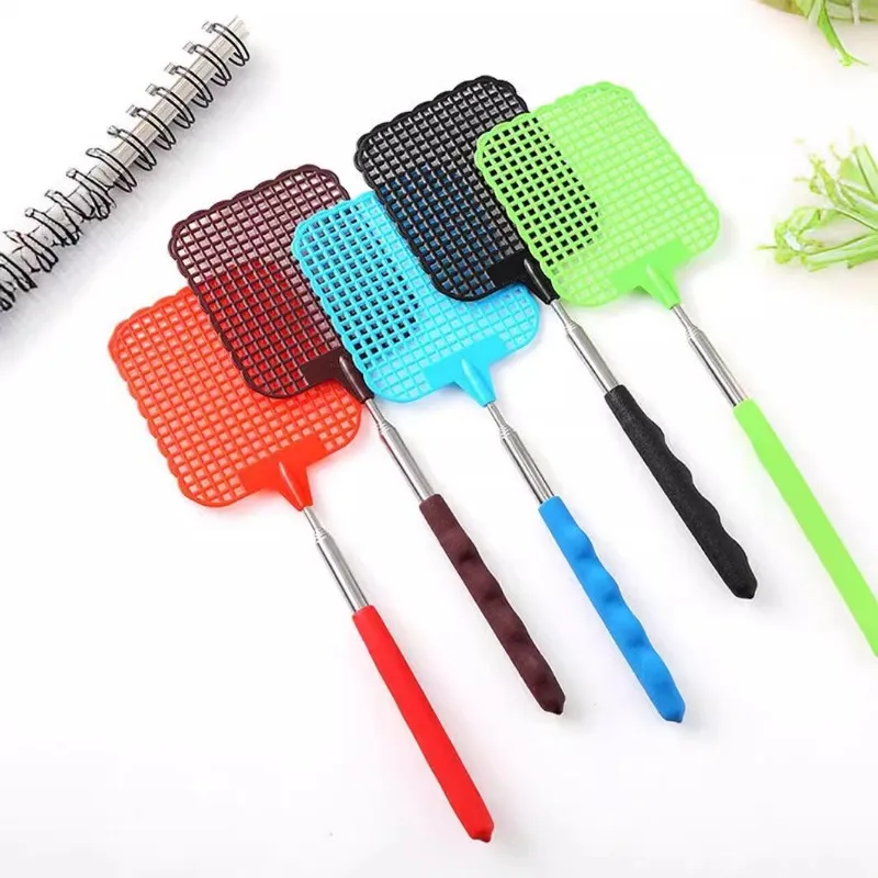 1/2/5PCS Telescopic Fly Swatter Flexible Extendable Plastic Swatter for Mosquito & Fly Pest Control Home Kitchen Use