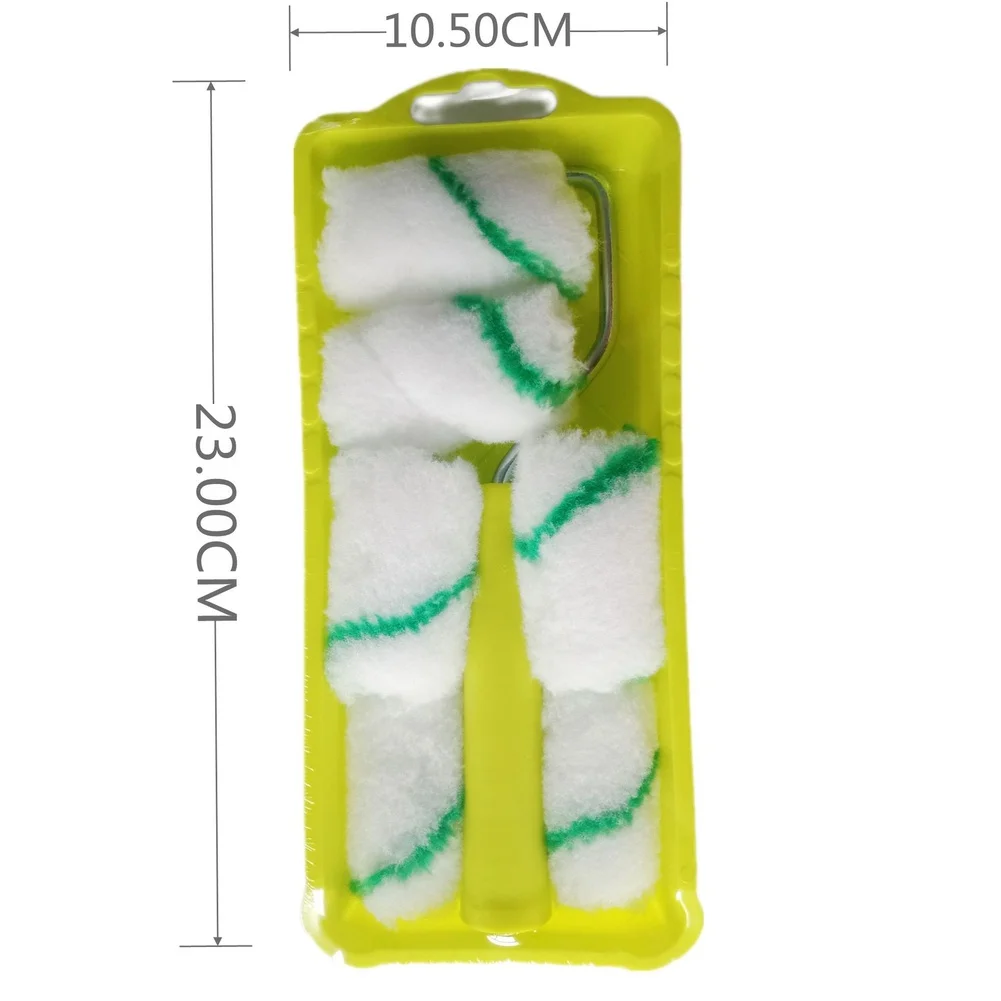 2 inch green striped roller kit 8 pcs polyester sleeves trays FOR A3 steel for wall painting and detail application