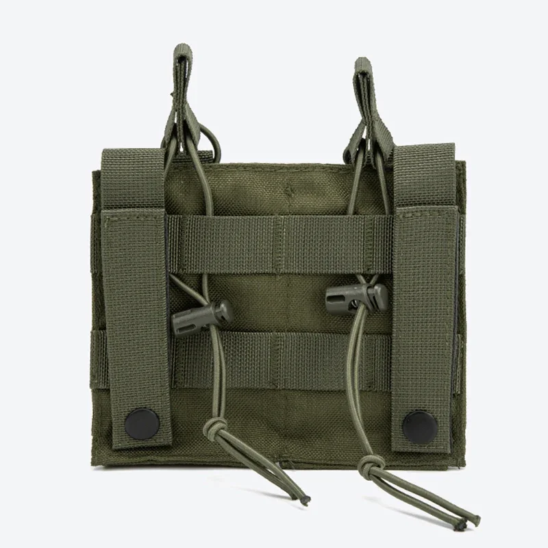 Toy Gun M4 M16 Molle Double Magazine Pouch Open-Top 9mm Pistol Mag Holster Double-Layer Mag Holder Vest Pouches EDC Tool Bag