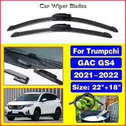 Front Wiper Blades For Trumpchi GAC GS4 2021 2022 Window Windscreen Windshield Brushes Car Accessories Refills Rubber 22