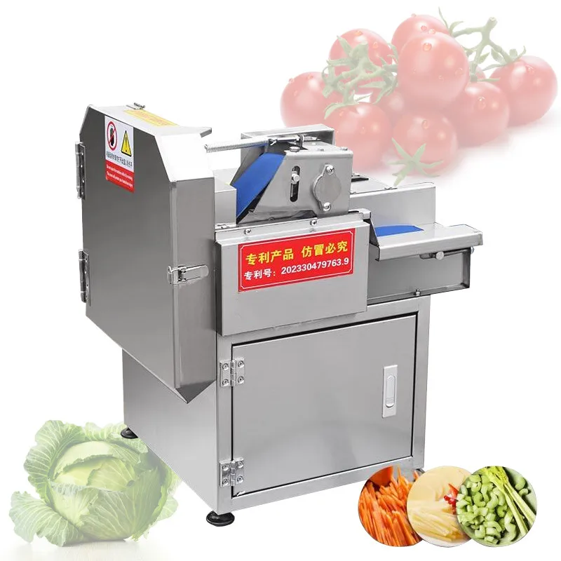 220v Commercial Electric Vegetable Cutter Machine Kitchen Stainless Steel Rotate Slicer Cut Into Segments Potato Fries Cutting M