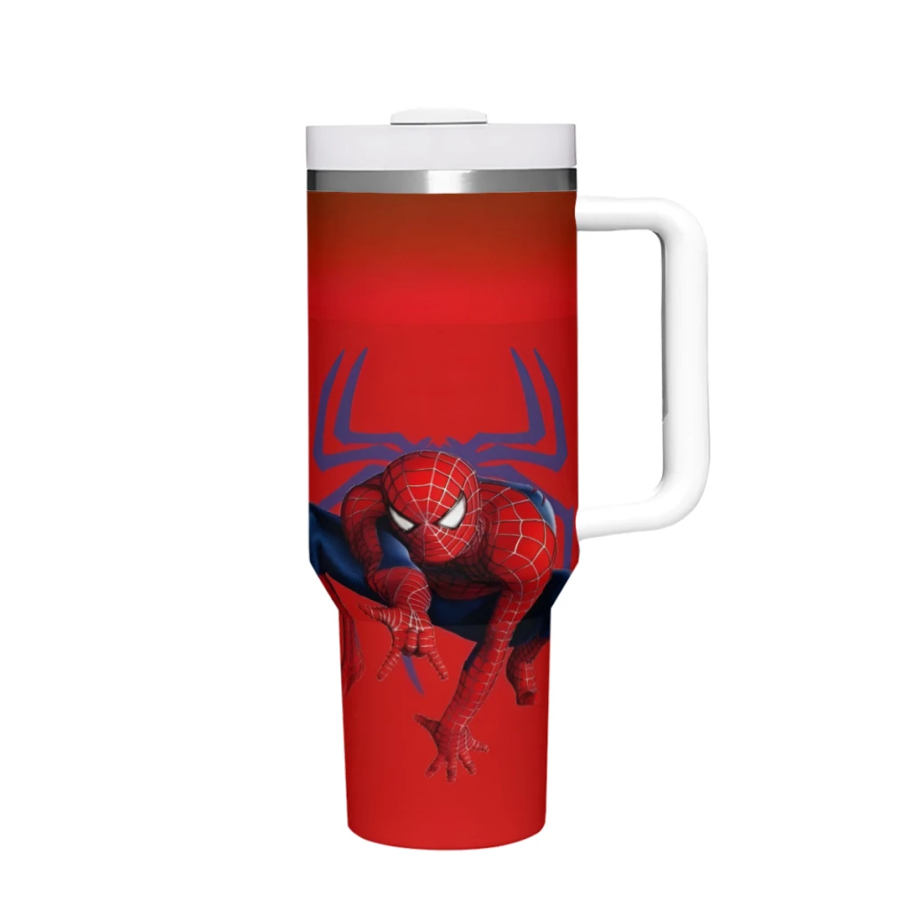 

Автомобильные дорожные кружки Marvel SpiderMan из нержавеющей стали 304, стакан для воды, 40 унций/1200 мл