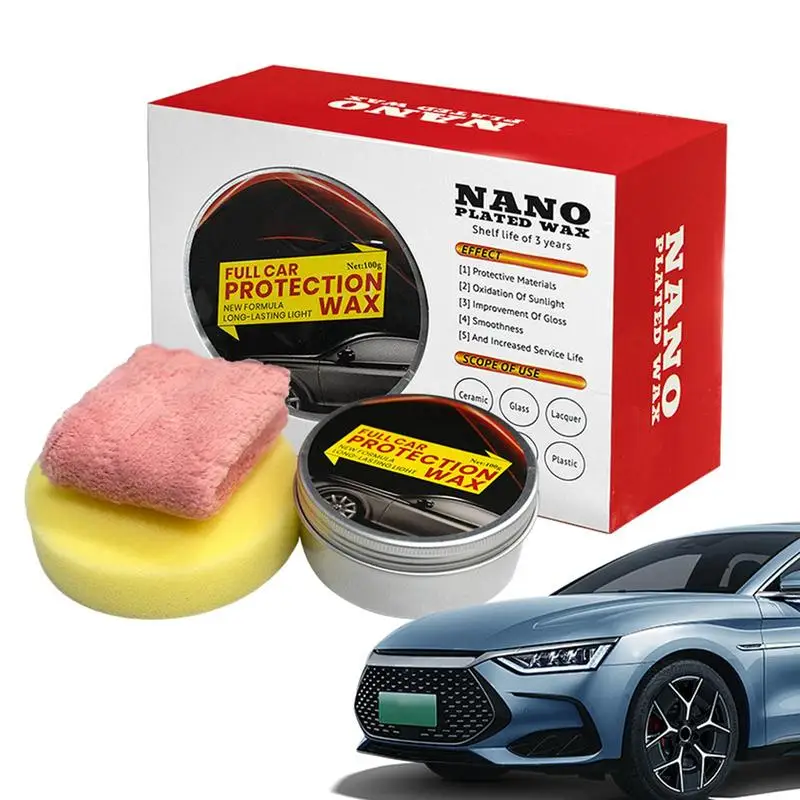 Auto Wax Auto Hardness Maintenance Wax Set Deep Gloss Shine And Long-Lasting UV Protection Solid Wax Car Paint Polish With