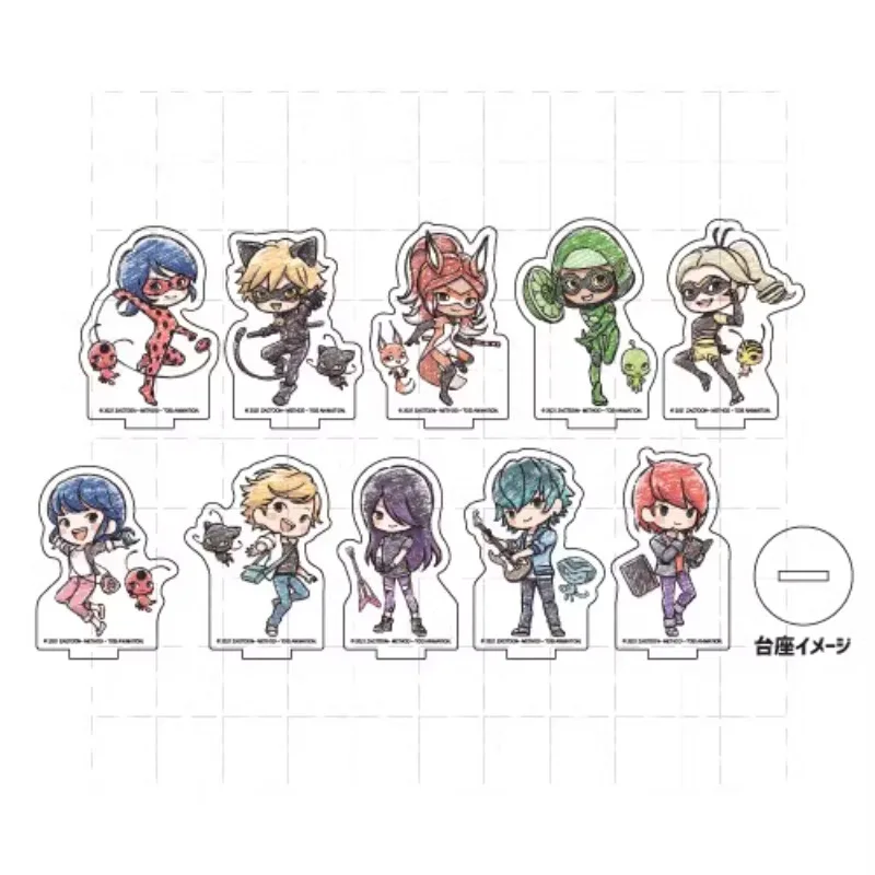 Game Plagg Clara Wayhem Adrien Agreste Marinette Dupain-Cheng Acrylic Stand Doll Anime Mini Figure Model Plate Cosplay Toy Gift