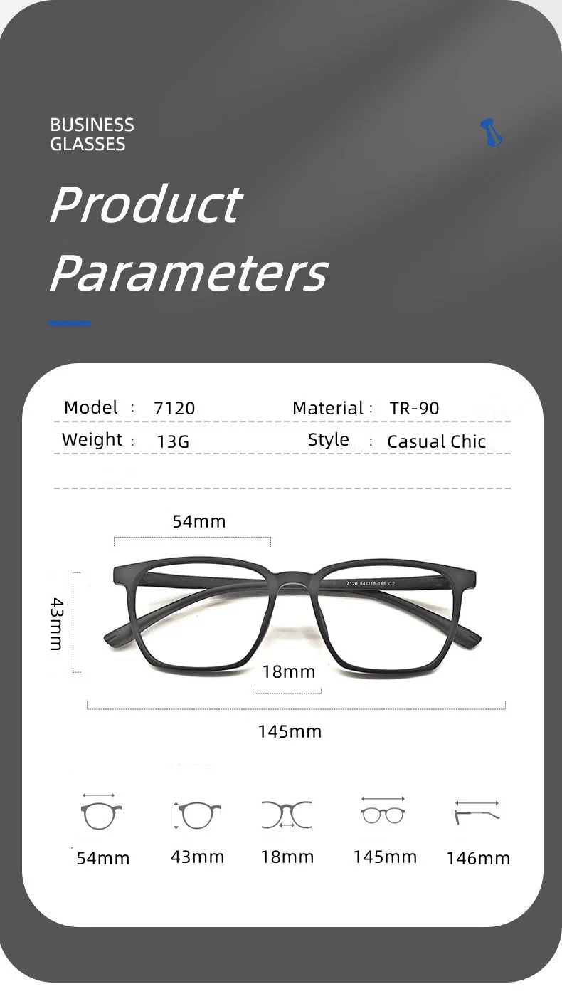Ultraleichte Retro Business TR90 Bequeme Anti-Blaulicht-Lesebrille für Männer und Frauen Computerbrille Presbyopie-Brille – Detail 4