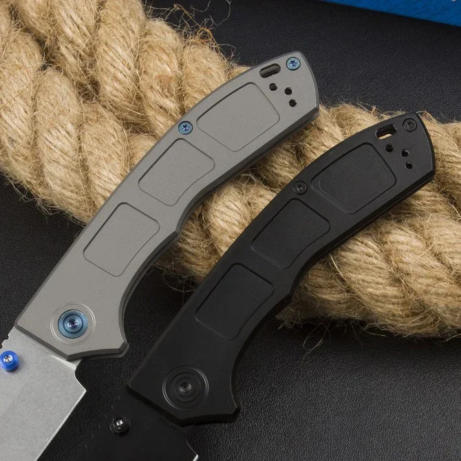 Couteau Pliant de Poche Papillon BM748 Lame M390, Manche en Alliage de Titane, DulHunting, Camping, Outil de Survie EDC, Opaque