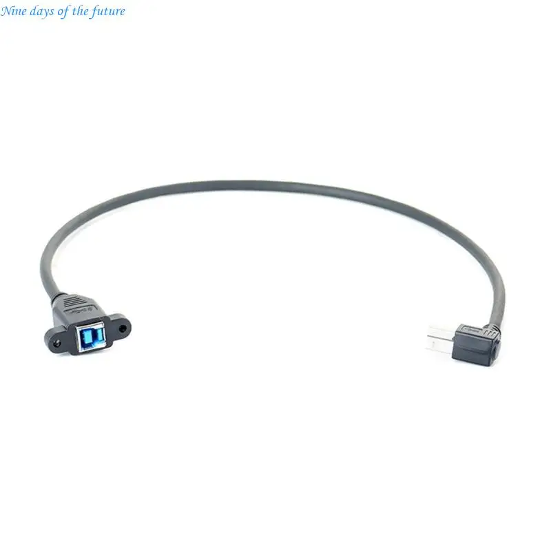 Back Panel Mounted USB Type B 90 Degree Extension Cable 0.5m For Printers Hard Drive E65A