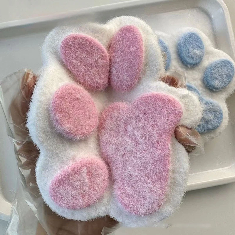 สีชมพูขนาดใหญ่ PAW Squishy สําหรับเด็กผู้ใหญ่ยักษ์ Furry Cat PAW Sticky Squishy ของเล่นสําหรับความเครียดบรรเทา Super Soft Squeeze Fidget ของเล่นของขวัญ