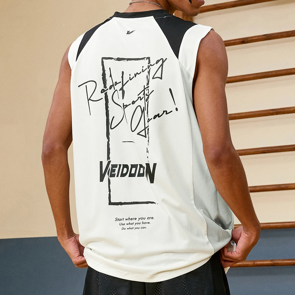 Summer Tank Top Mens Gym Fitness Training Clothing Quick Dry Oversize Bodybuilding Sleeveless Shirts Men Sport Basketball Vest