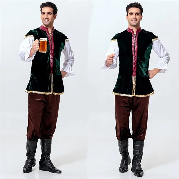

Bavarian Beer Festival Costume Men's Halloween Costume Party Cosplay Clothing Traditional German Lederhosen Outfit