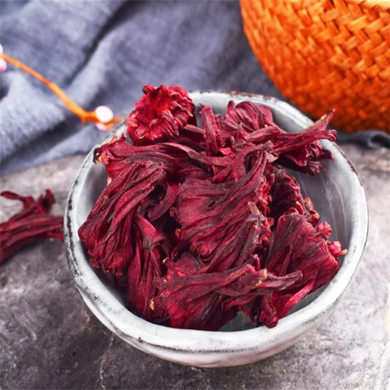 100% Natural Roselle Dried Hibiscus Flowers for Beauty Health Soap Perfume Resin Jewelry Making Candle Materials Supply