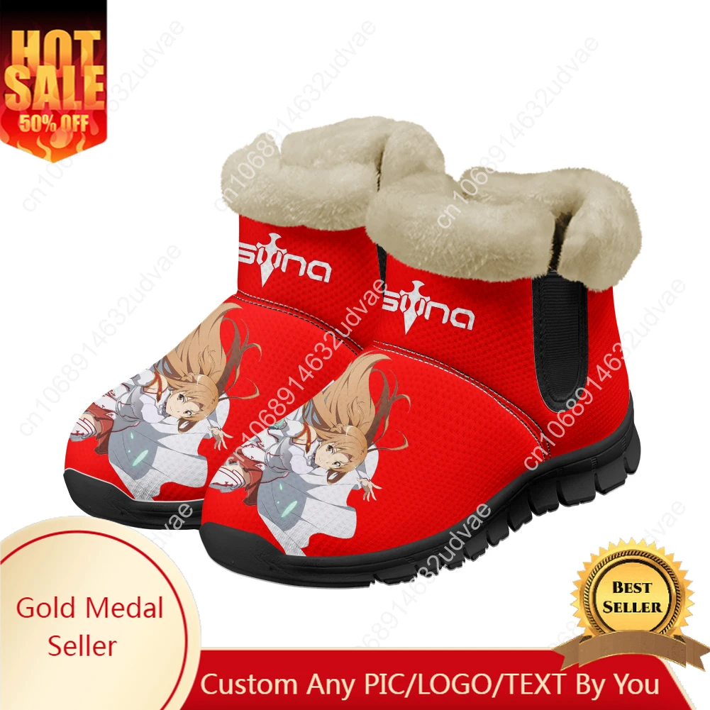 

Sword Art Online Asuna Snow Boots Mens Womens Teenager Shoes Keep Warm High Quality Casual Lightweight Sports Custom Sneakers