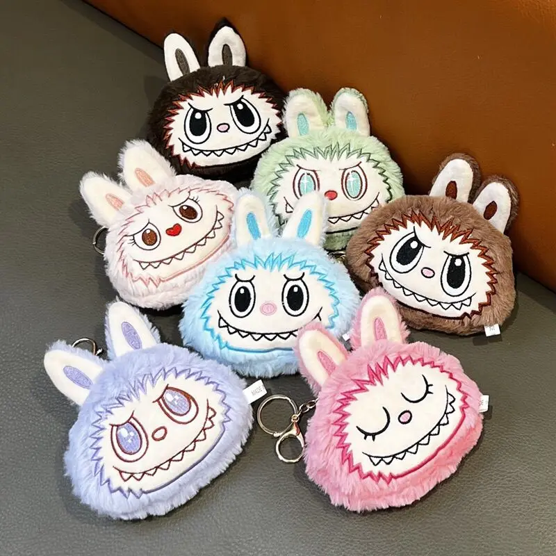 

Cute cartoon elf plush delicate change girly heart student pendant small hanging ornament headphones lipstick change storage bag