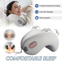 Multifunction Memory Foam Neck Pillows U Shaped Airplane Sleeping Travel Pillow with Heating Massage Pillow Cervical Healthcare