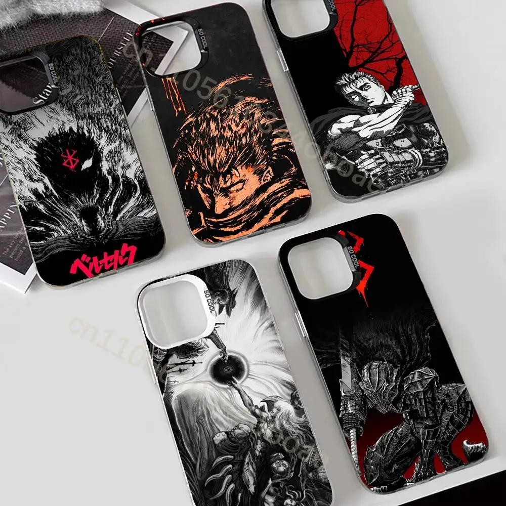 

Manga B- Berserk Comic Phone Case For iPhone 17,16,15,14,13,12,11,Pro,Max,Plus Soft Black Cover