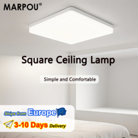 MARPOU Square LED Ceiling Lamp Home Decor 45W Neutral White Cold White Warm White Modern Minimalist Lighting Living Room Bedroom