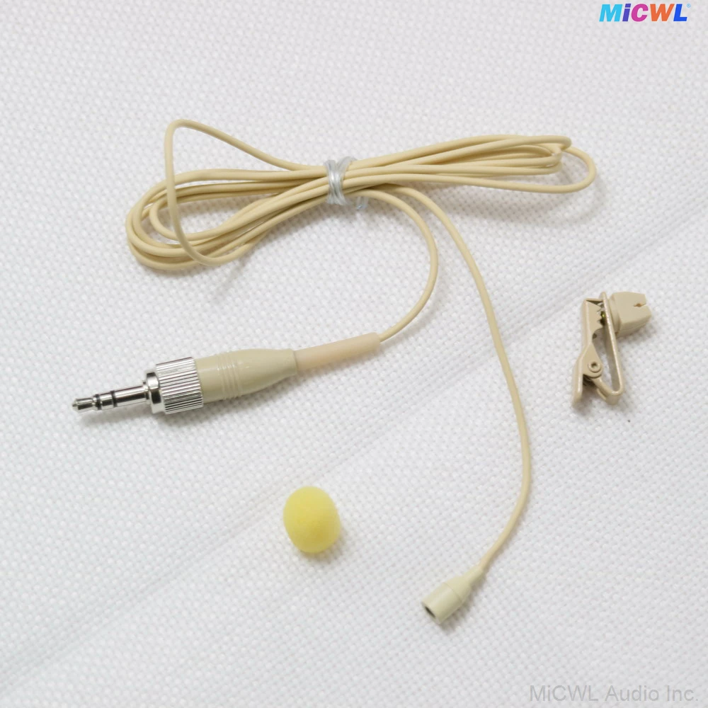 لون الجلد Lavalier التلبيب ميكروفون لسوني UWP UTX اللاسلكية على ظهره الارسال متعدد الاتجاهات المكثف الأساسية