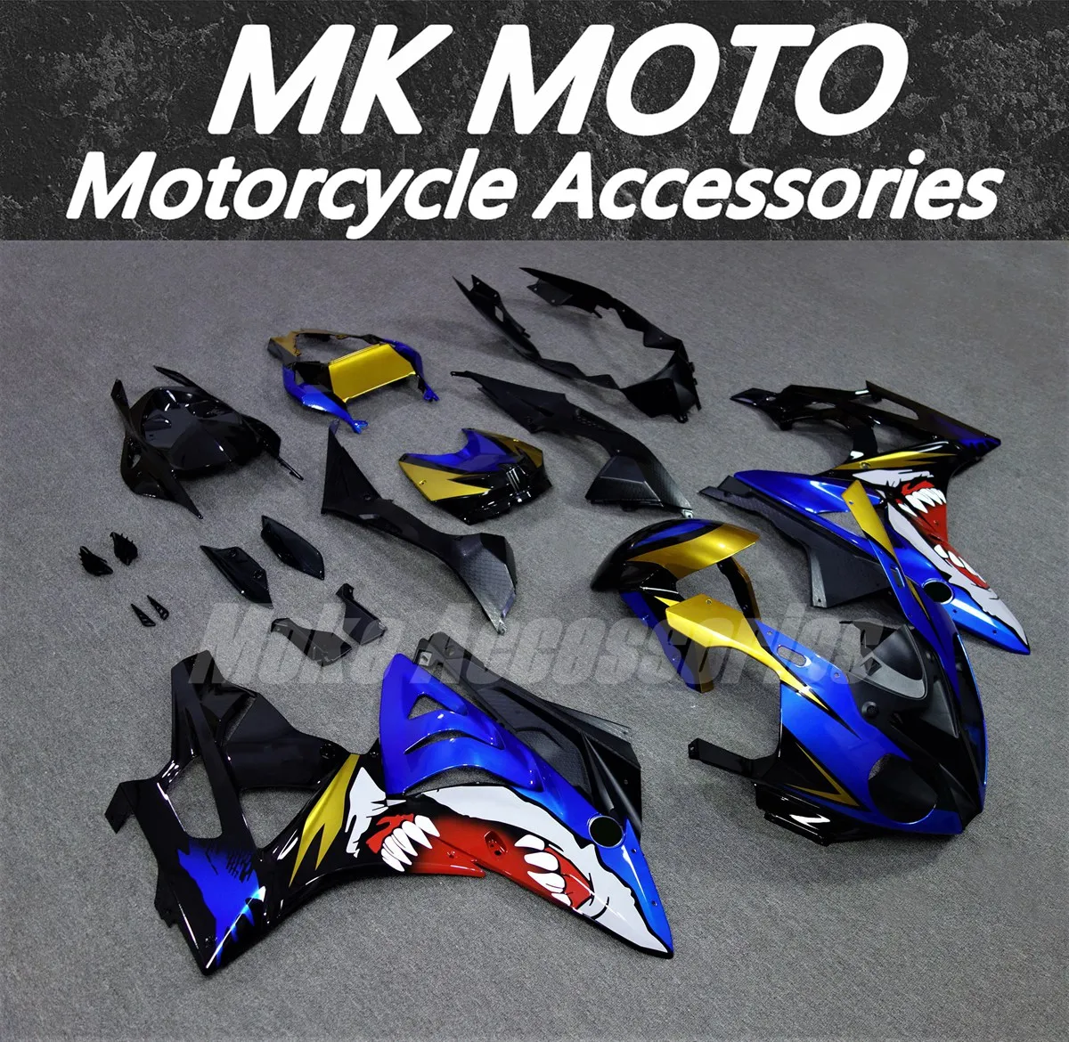 

Fairings Kit Fit For S1000rr 2009 2010 2011 2012 2013 2014 Bodywork Set Black Blue Shark