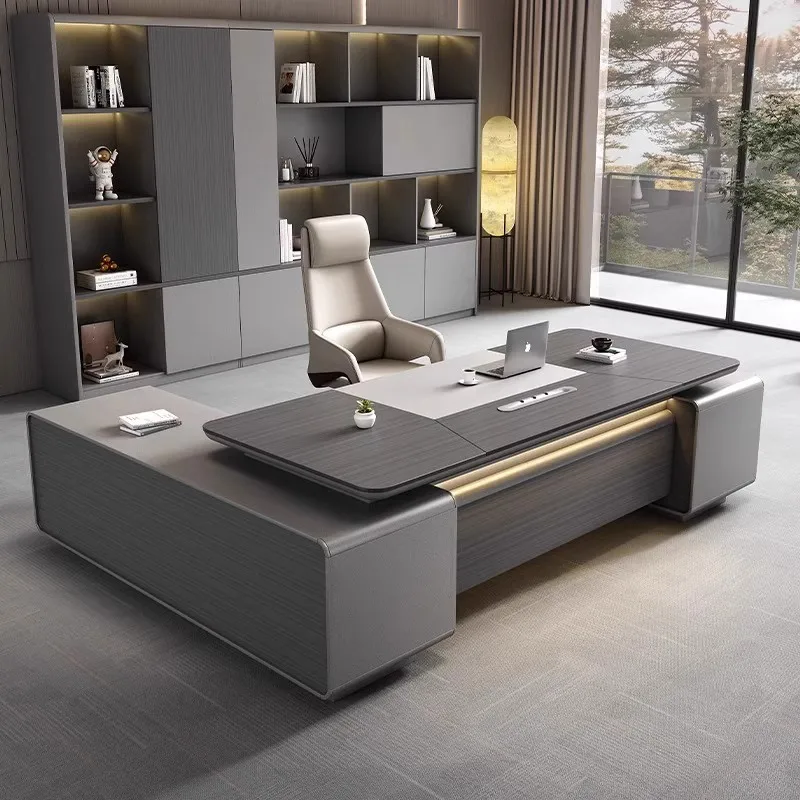 

Desk Office Light Luxury 1.8/2 Meters Office Furniture Large Desk Modern Senior President Table Boss Table