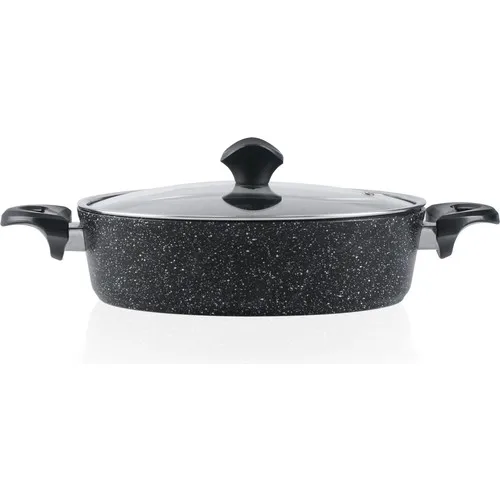 Acar Alya 7 Piece Granite Cookware Set-Black