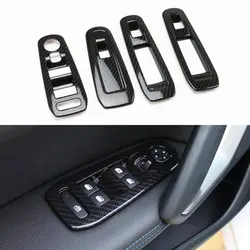 For Peugeot 408 308 308S 2016 2017 2018 2019 Window Lift Switch Panel Cover Decoration Sticker 4Pcs Trim Interior Accessories