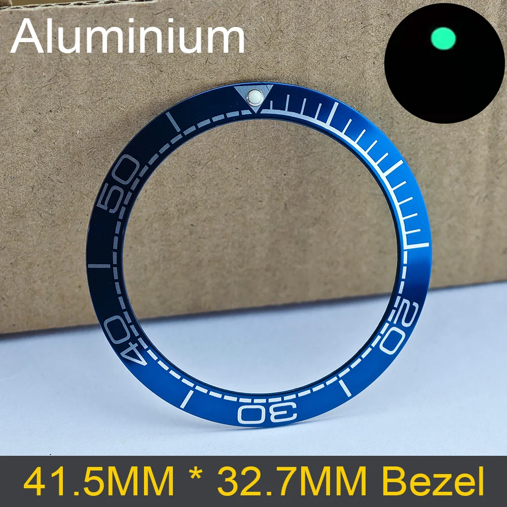 41,5 mm nachylona ceramiczna/aluminiowa świecąca wkładka do ramki do 43 mm akcesoria do zegarków średnica wewnętrzna 32,7 mm ramka akcesoria