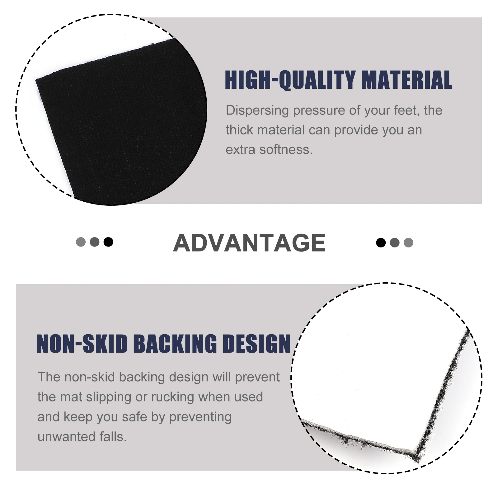 

Anti slip PVC Floor Mat Thick Pressure Dispersion Home Office Decor Ground Mat Non skid Backing Fall Prevention Kitchen Bathroom