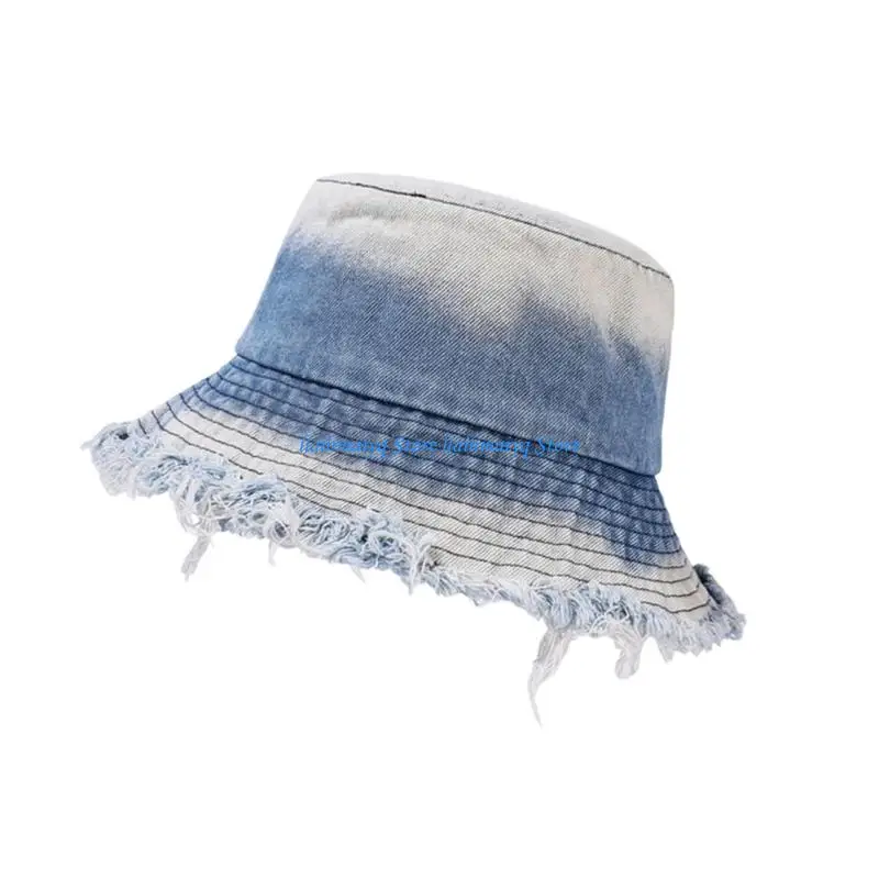 

573B Distressed Fisherman Hat Design Lightweight Polyester Hat For Travel Beach Picnics Photo Props