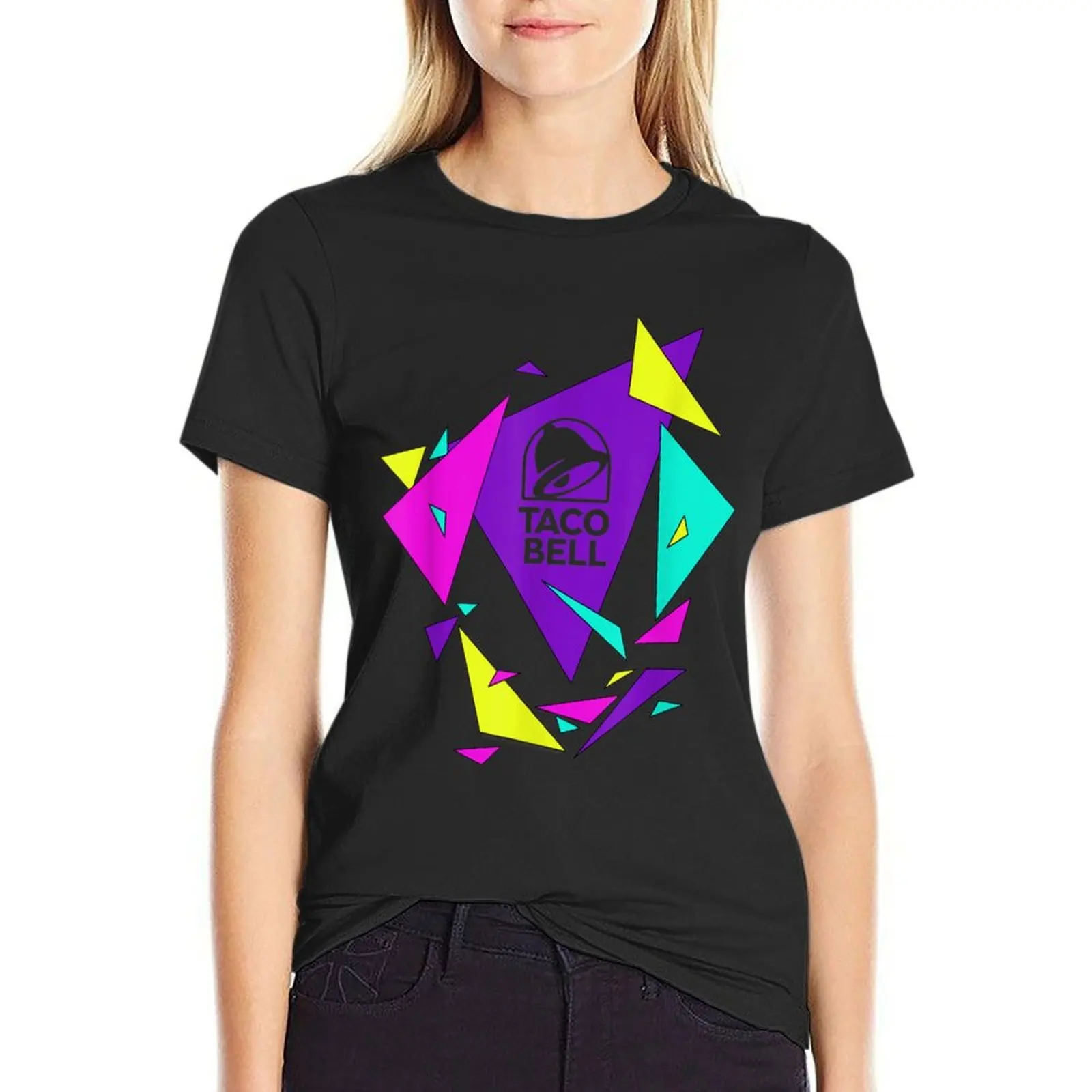 Taco Bell Triangles T-Shirt customs kawaii clothes anime blacks workout shirts for Women loose fit