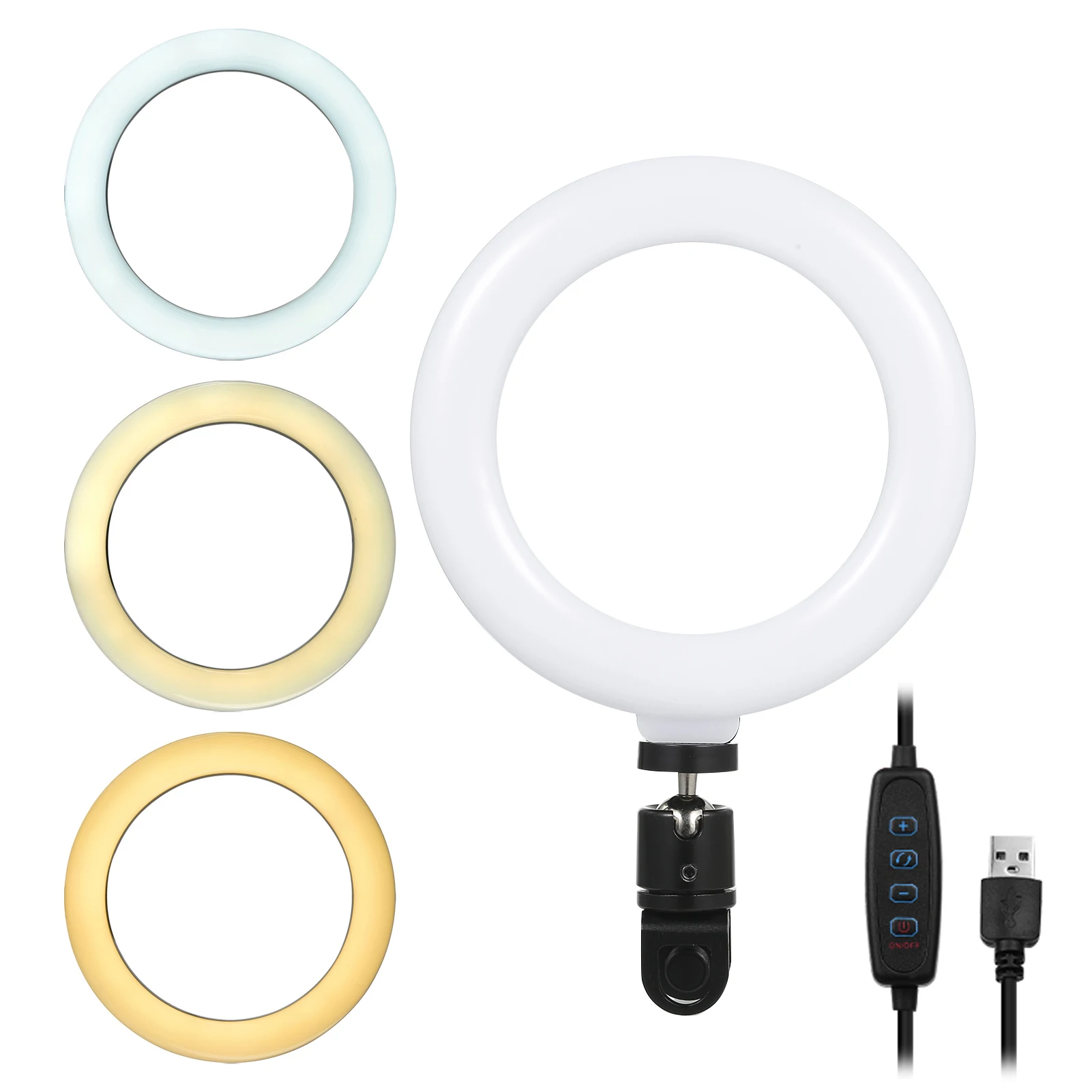 6'' Ring Light for Laptop, Computer Clip Video Fill Light Conference Ring Beauty Live Light  for Zoom Meetings,Makeup,Selfie