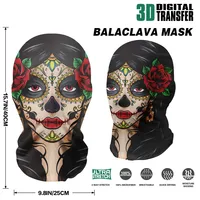 Skeleton Full Face Fashion Headwear Mask Motorcycle Perspective Net Balaclava Bike Outdoor Wearing Halloween, Christmas Mask 3