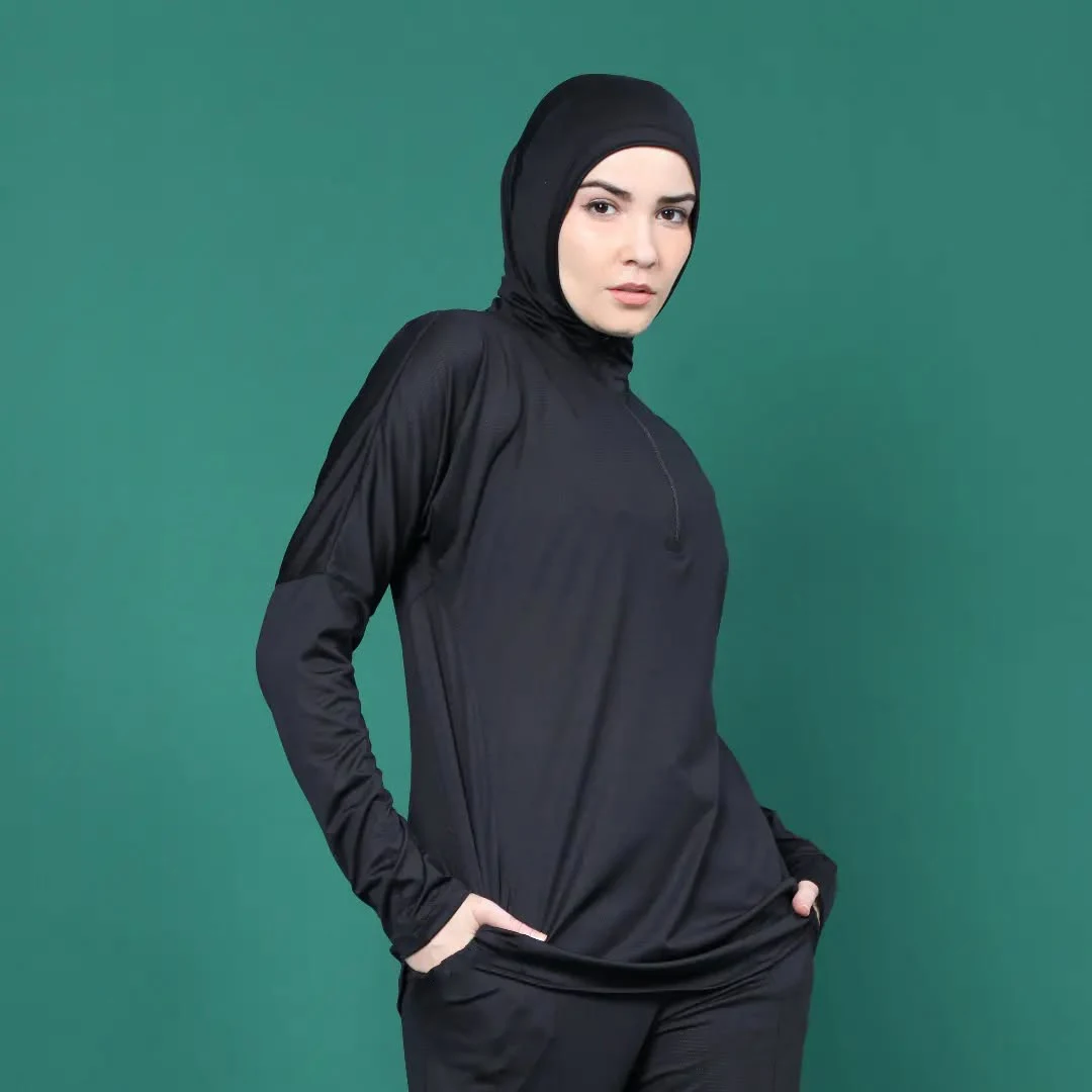 Ademende comfortabele sport instant hijab voor moslimvrouwen Gemakkelijk te dragen hijab